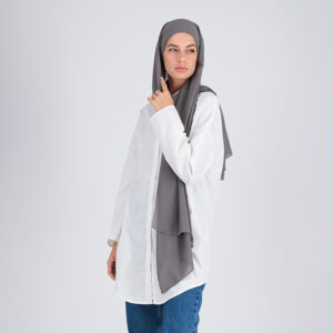 Dark gray chiffon (with underscarf)