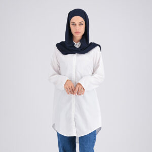 Navy Blue Chiffon (with underscarf)