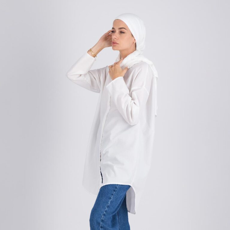 White cotton (with underscarf)